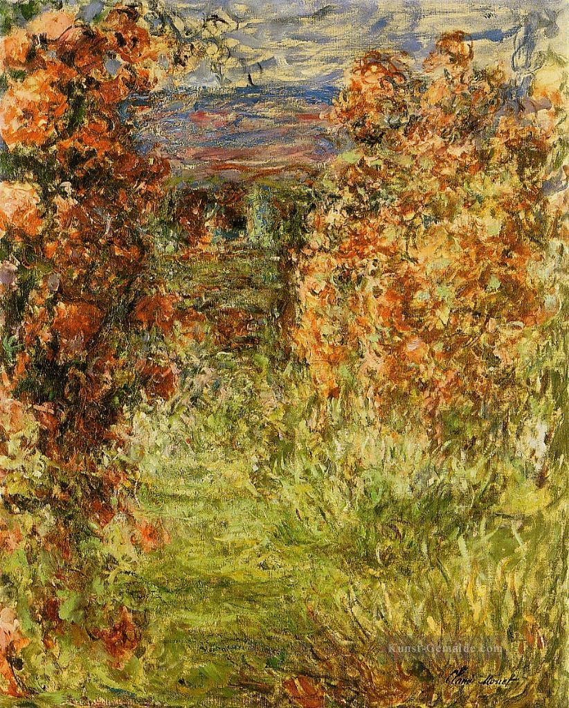Das Haus unter den Rosen Claude Monet impressionistische Blumen Ölgemälde